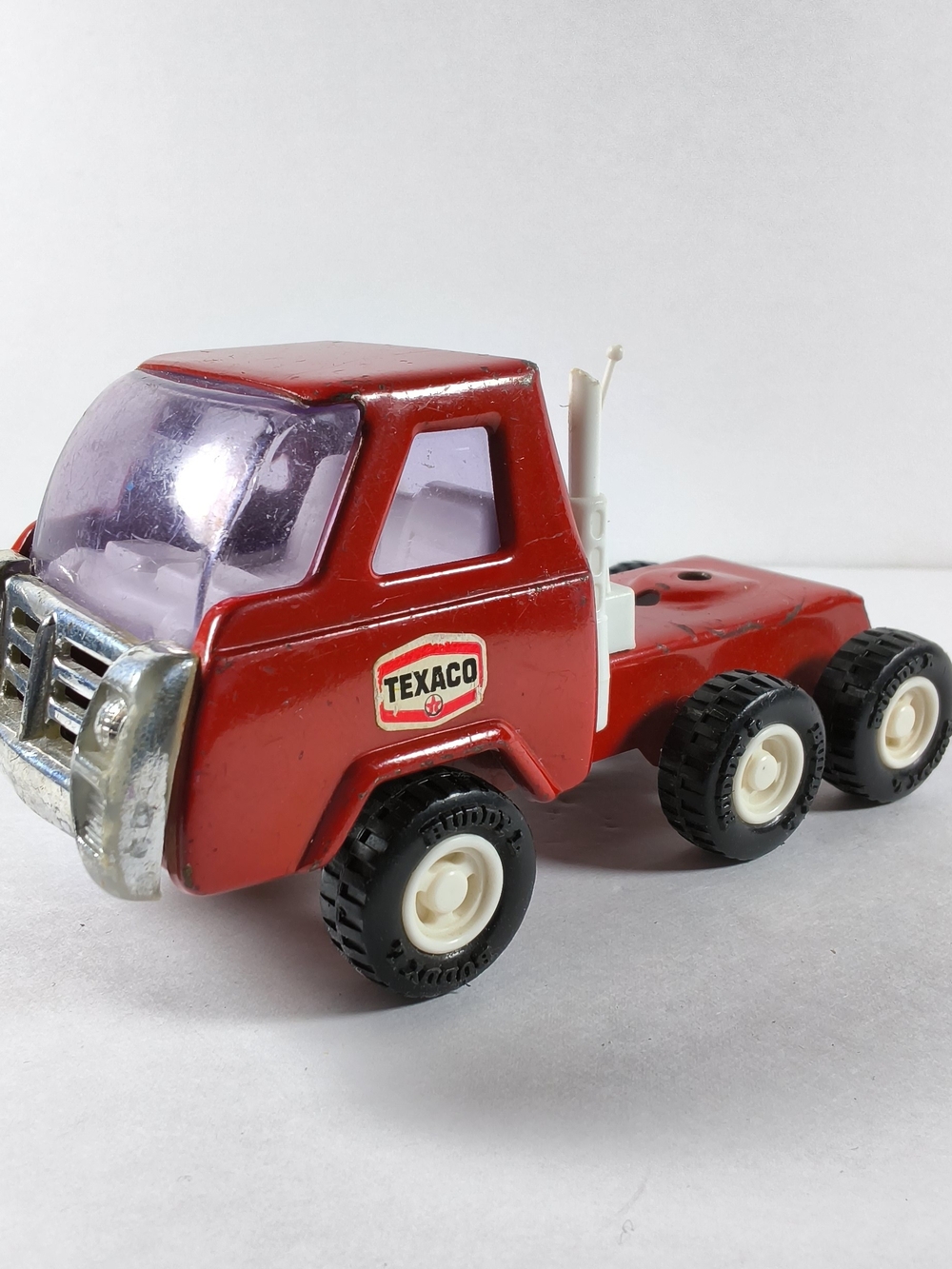​Vintage 1970s Buddy L Red Texaco Semi Truck Tractor Cab Japan Pressed Steel